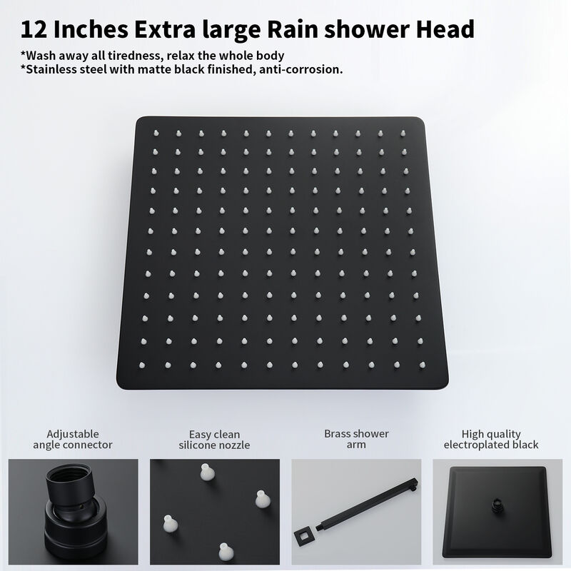 Bathtub Shower Faucet Set,  Rain Shower System with Waterfall Tub Spout