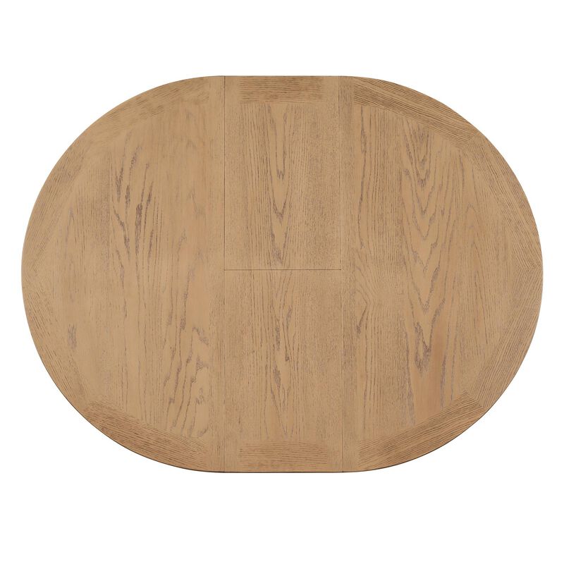 Retro Extendable Dining Table with 12" Leaf for Kitchen or Dining Room