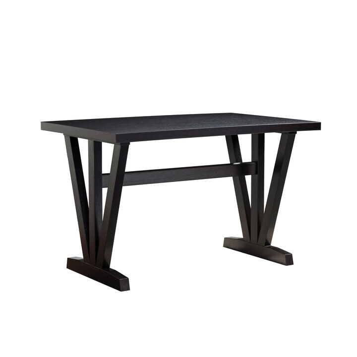 Red Cocoa V-Shaped Leg Dining Table with Desk Covertable Function