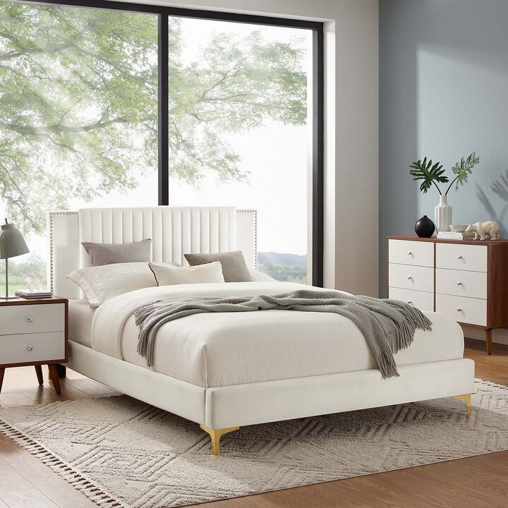 Modway - Zahra Channel Tufted Performance Velvet King Platform Bed