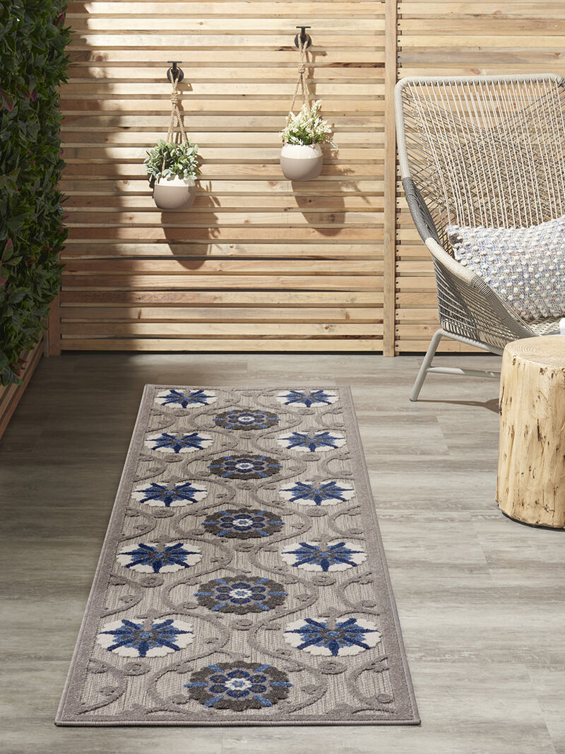 Aloha ALH19 Gray/Blue 2' x 6' Rug