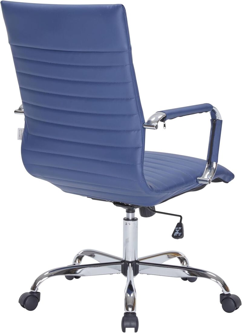 LeisureMod Harris Modern Adjustable Office Executive Swivel Chair High-Back Task Office Chair