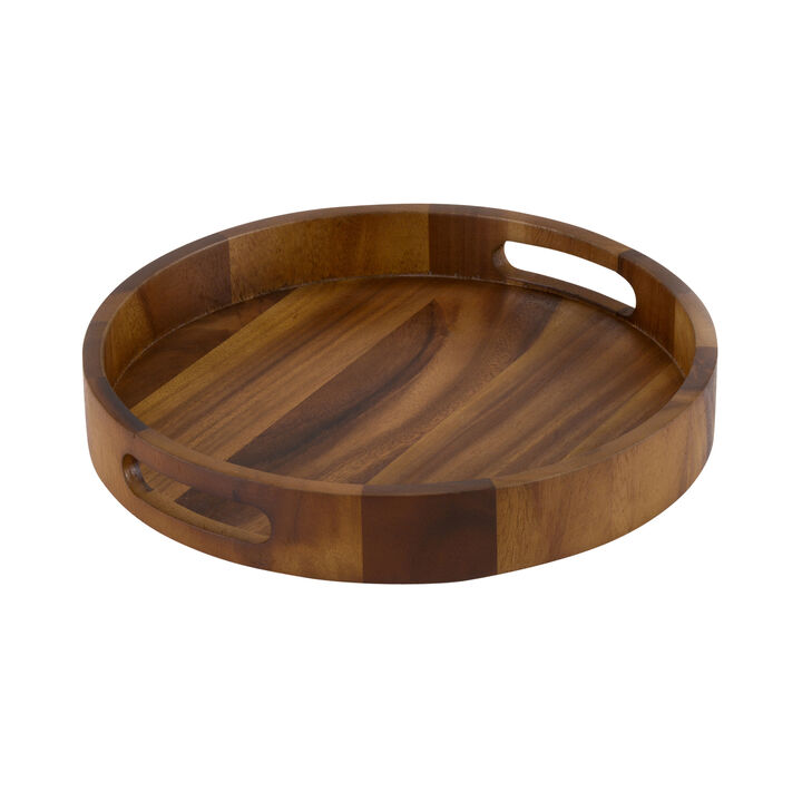 Round Serving Tray - 17" - Solid Bottom