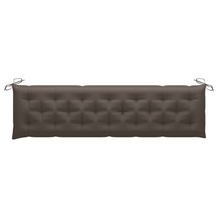 vidaXL Garden Bench Cushion Taupe 78.7"x19.7"x2.8" Fabric