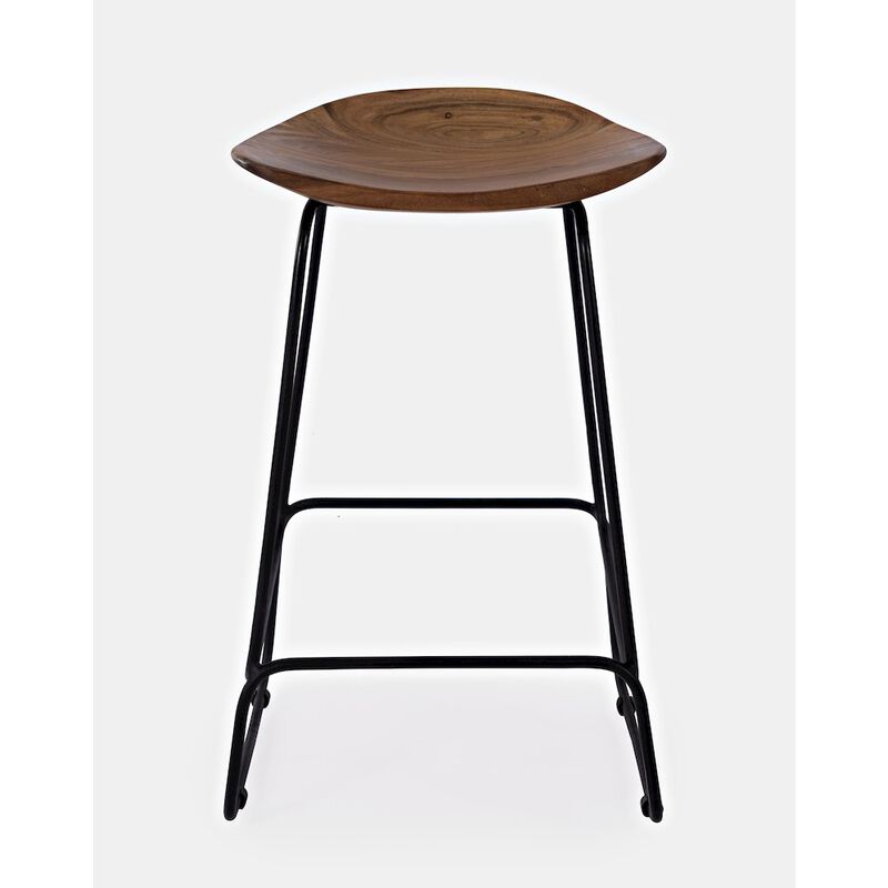 Jofran Nature's Edge Solid Acacia Counter Height Backless Stool (Set of 3)