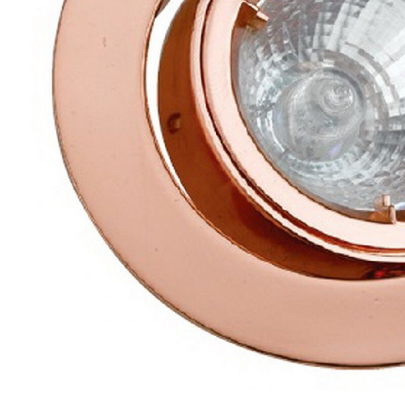 3.75 Inch 12V Round Ceiling Light with Metal, Antique Copper - Benzara