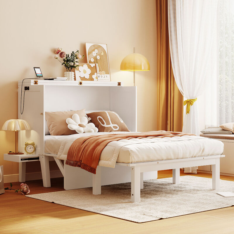 Merax Murphy Bed with Removable Shelves