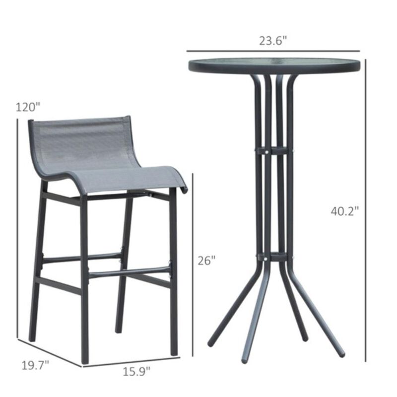 Set of Bar Chairs with Comfortable Seating for Home Bar