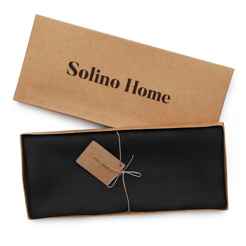 Solino Home 100% Pure Linen Table Runner | Fete for Valentine;s