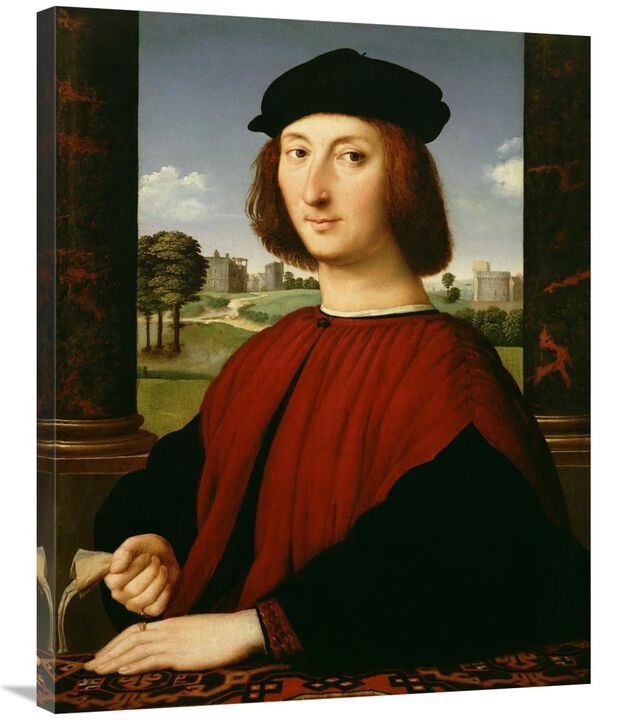 Portrait of a Young Man in Red-Canvas Art-28x35