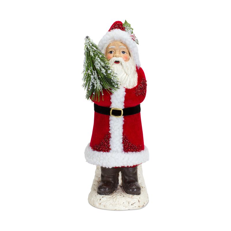 Festive Santa Figurine for Christmas Décor and Holiday Celebrations (Set of 2)