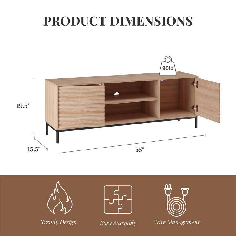 Jarrel 2 Door TV Stand for TV's up to 50"