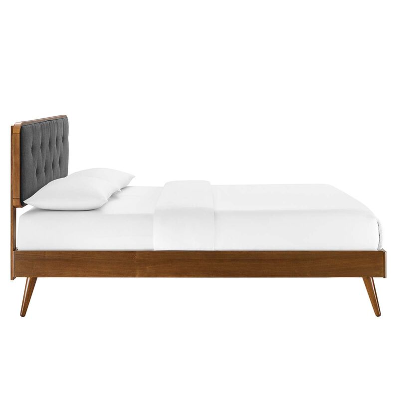 Modway - Bridgette Queen Wood Platform Bed with Splayed Legs