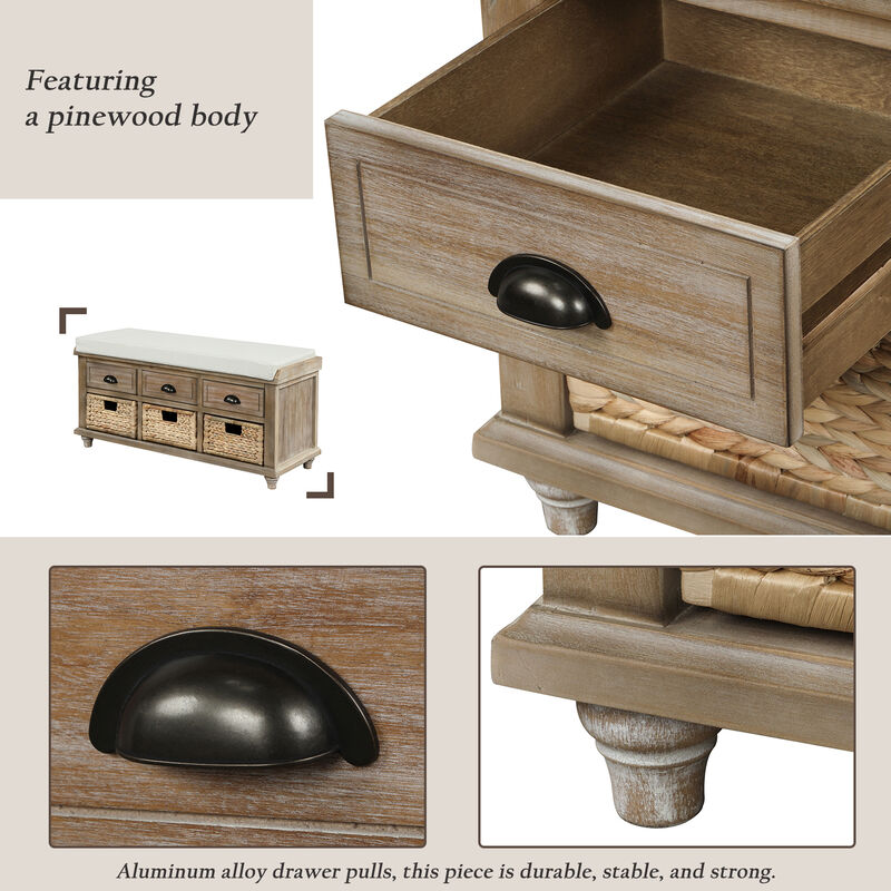 Merax Rustic Storage Bench