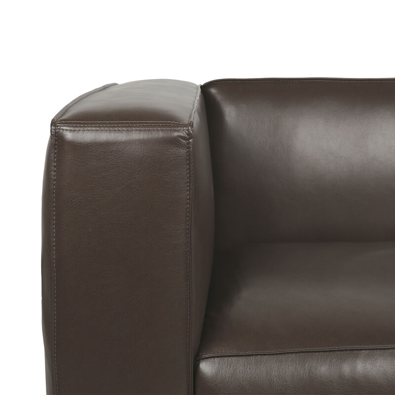 Merax Mid Century PU Leather Sofa Couch