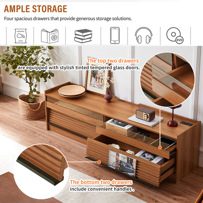 Modern Cabinet TV Stand for TVS 70-79 inches