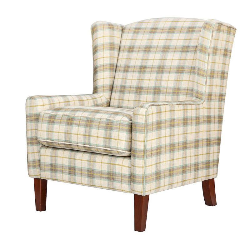 Jofran Thompson Traditional Vintage Classic Wingback Upholstered Accent Chair