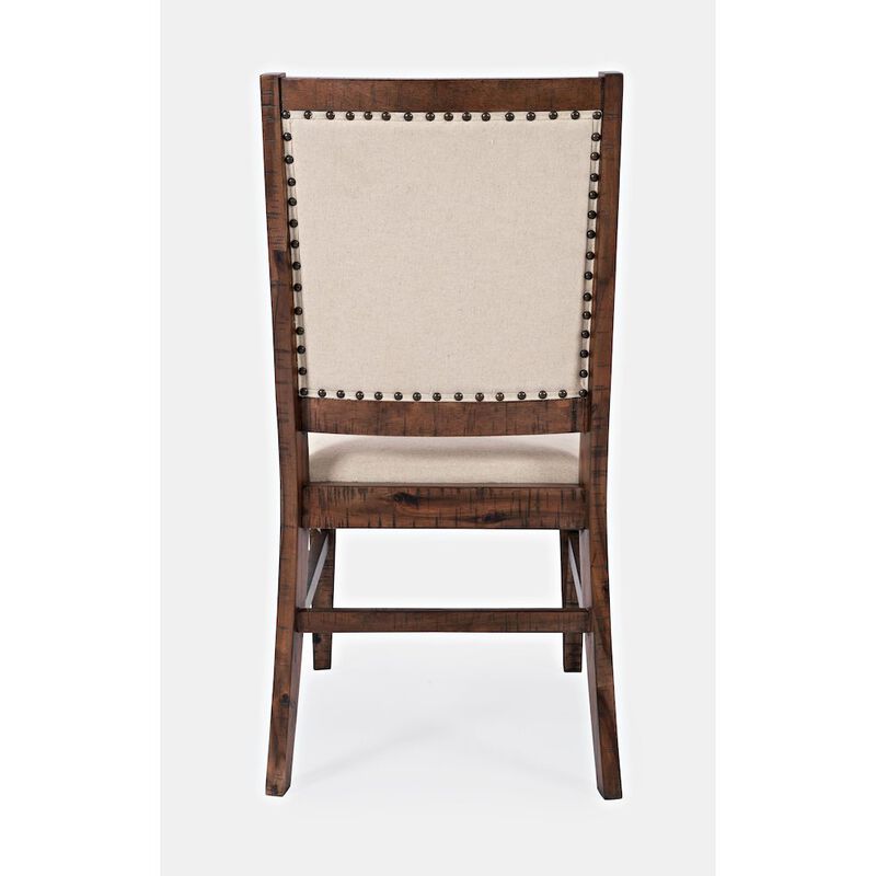 Jofran Fairview Transitional Solid Wood Upholstered Side Chair (Set of 2)