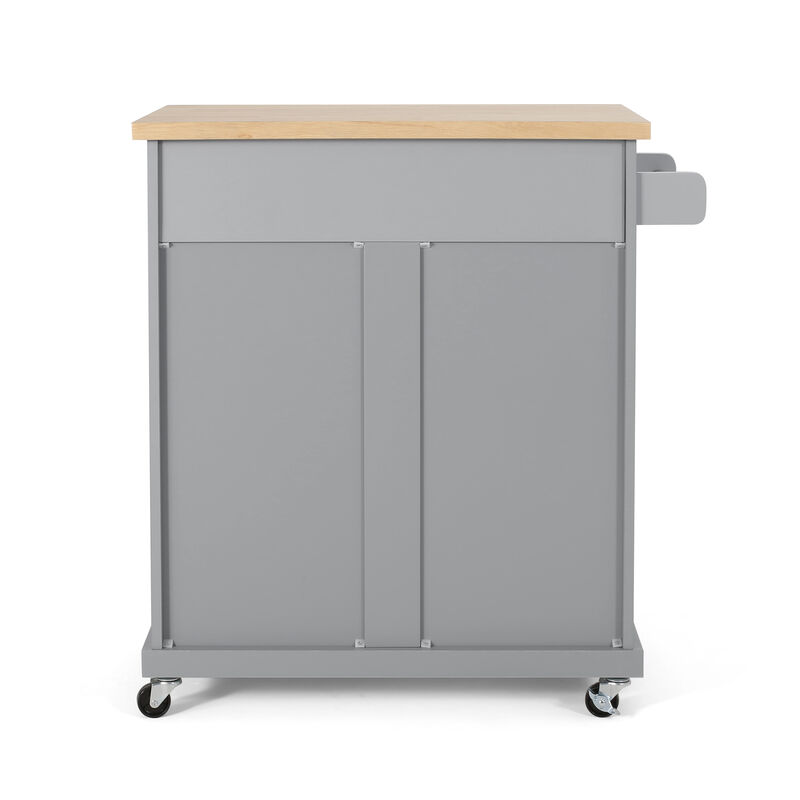 Merax Modern Kitchen Island  with Wheels