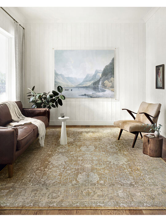Rosemarie ROE01 Gold/Sand 18" x 18" Sample Rug