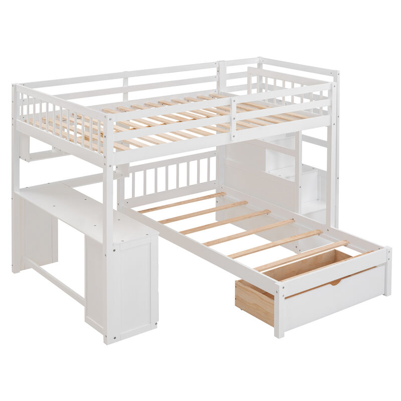 Merax Bunk Bed with Storage Staircase
