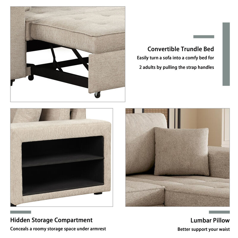Merax Modern L-Shape 3 Seat Reversible Sectional Sofa