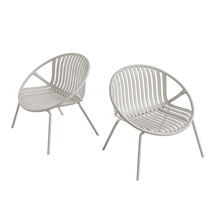 STACKABLE OUTDOOR & INDOOR RIO LOUNGE CHAIR (Set of 2)