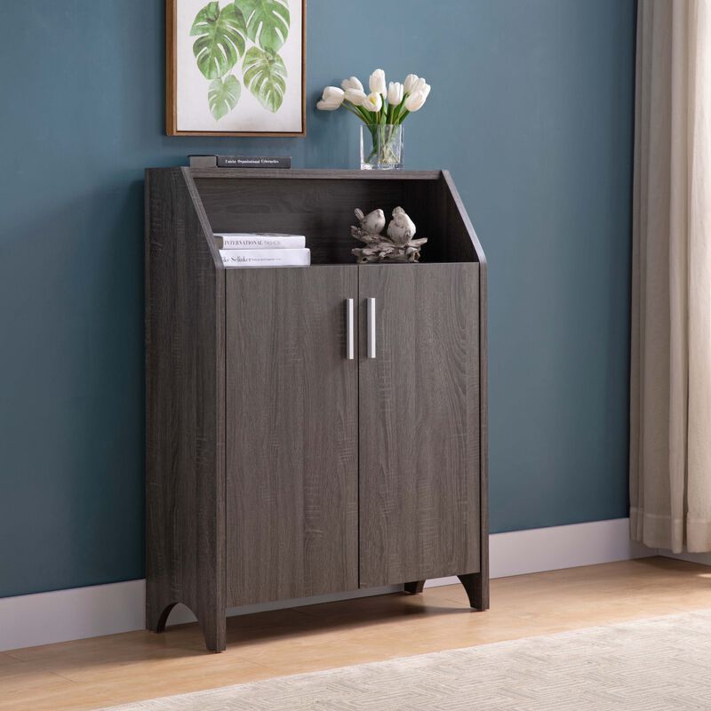 Shoe/Storage Cabinet Distressed Grey