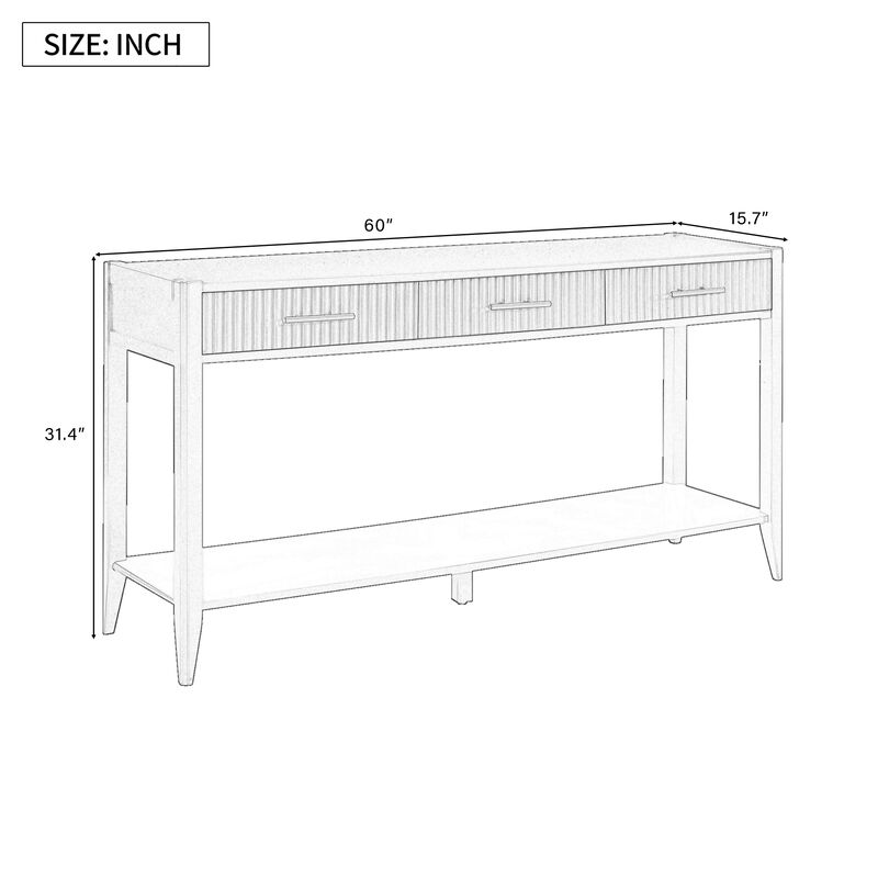 Merax Entryway Console Table with Drawers