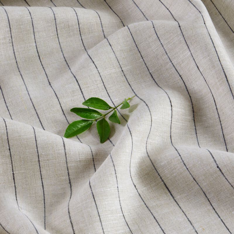 Solino Home 100% Pure Linen Table Runner | Pinstripe