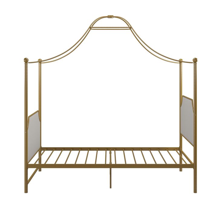 Monarch Hill Clementine Canopy Bed, Twin, Gold