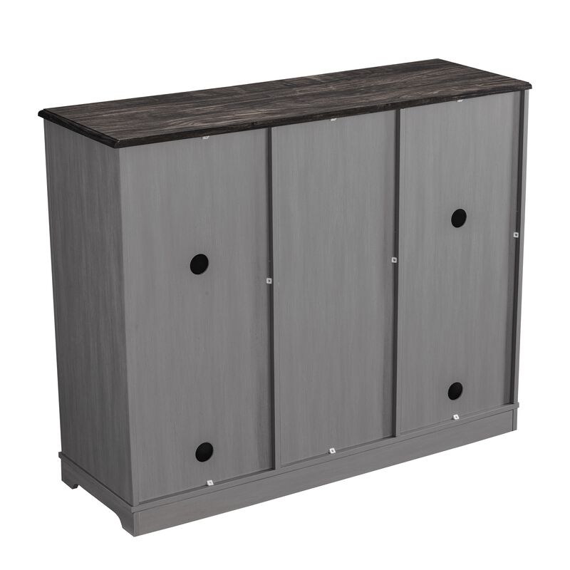 FESTIVO 47 in. Modern X-Door Wine Cabinet w/ Built-in Wine Rack