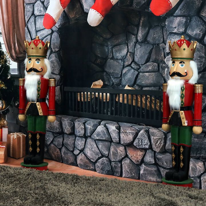 Sunnydaze Matthias the Prince Outdoor Nutcracker - 35 in - Set of 2