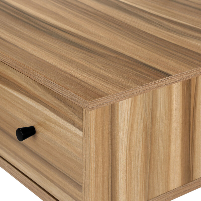 Monarch Specialties I 7672 Computer Desk, Home Office, Laptop, Storage Drawers, 48"L, Work, Metal, Laminate, Brown, Black, Transitional