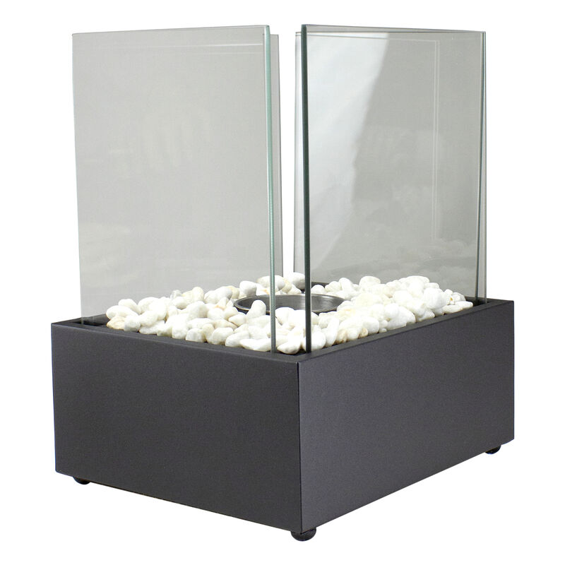11.5" Bio Ethanol Ventless Portable Tabletop Fireplace with Flame Guard
