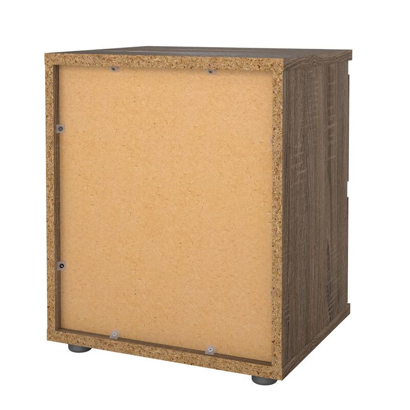 Tvilum Aurora 2 Drawer Nightstand, Truffle Oak