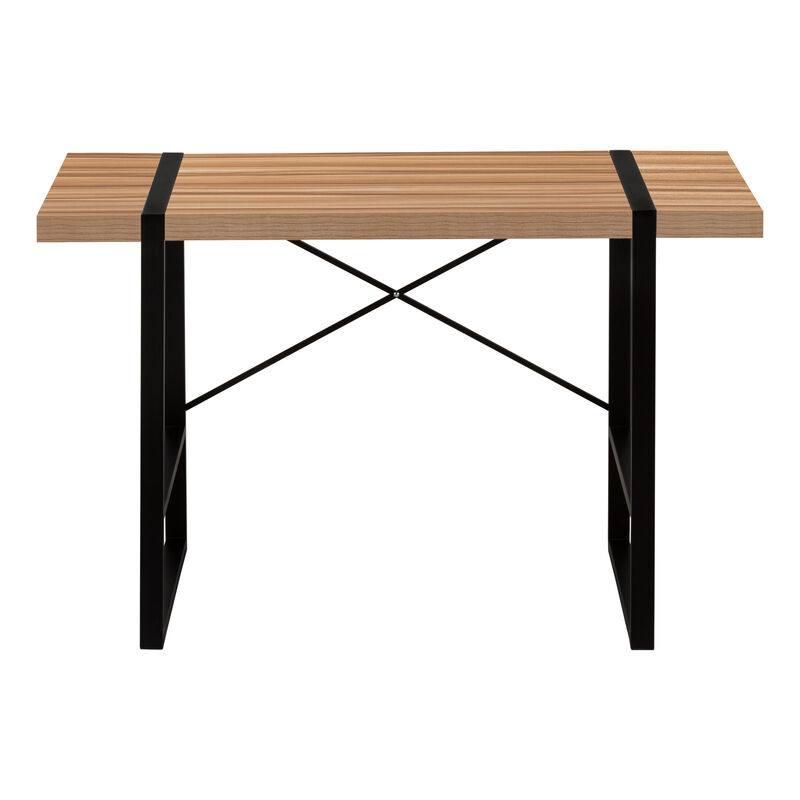 Monarch Specialties I 7657 Computer Desk, Home Office, Laptop, 48"L, Work, Metal, Laminate, Brown, Black, Contemporary, Modern
