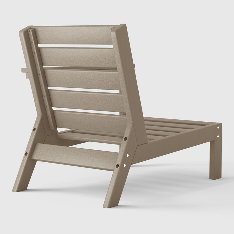 WestinTrends Outdoor Modern HDPE Patio Club Chair with Deep Seat Cushions