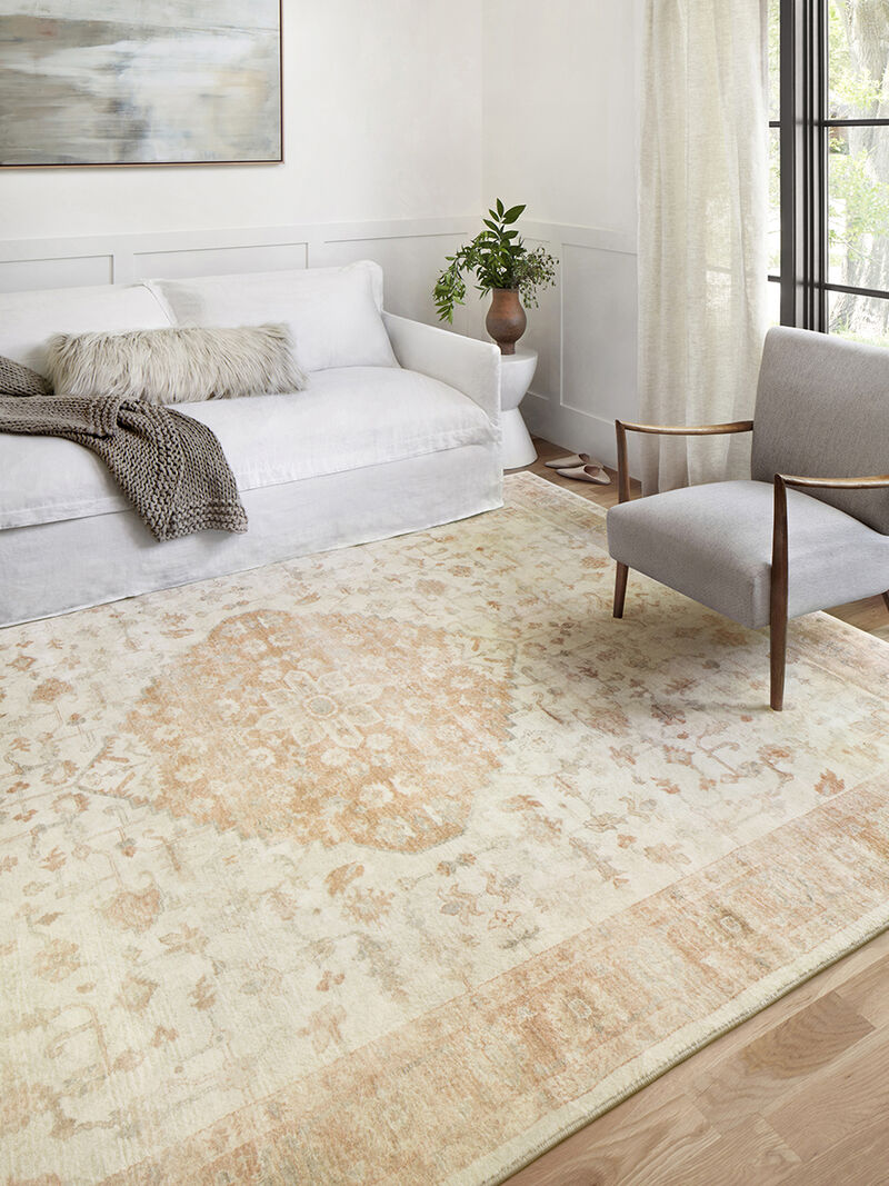 Rosette ROS03 Ivory/Terracotta 3'3" x 5'3" Rug