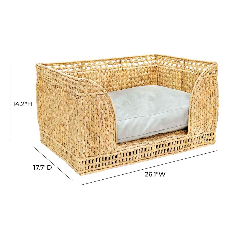 Poppy Black Rattan Small Pet Bed