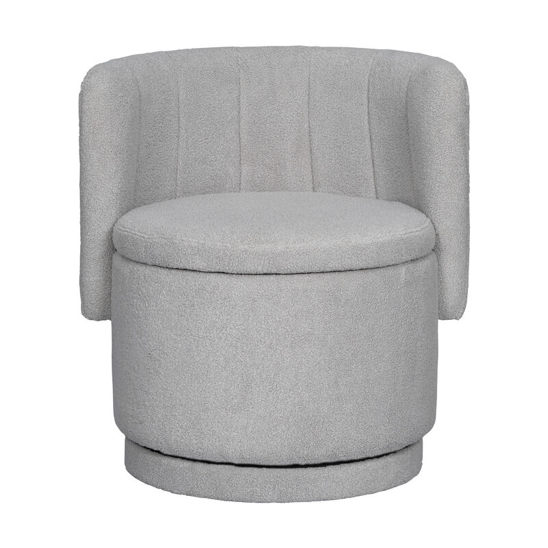Merax Swivel Boucle Sofa Chair with Storage for Bedroom and Living Room