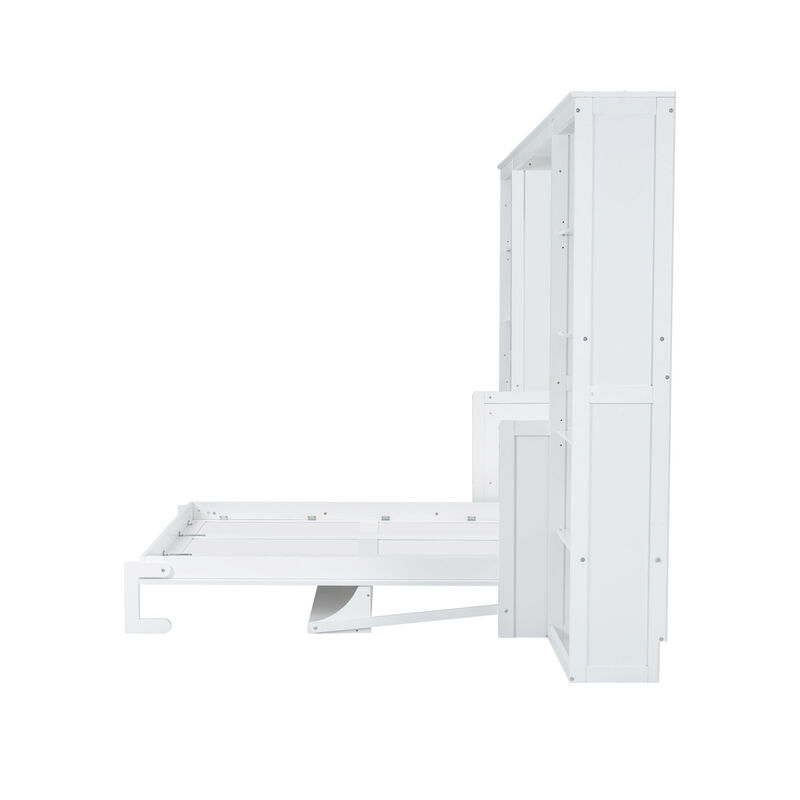 Merax Murphy Bed with Desk and Bookshelf