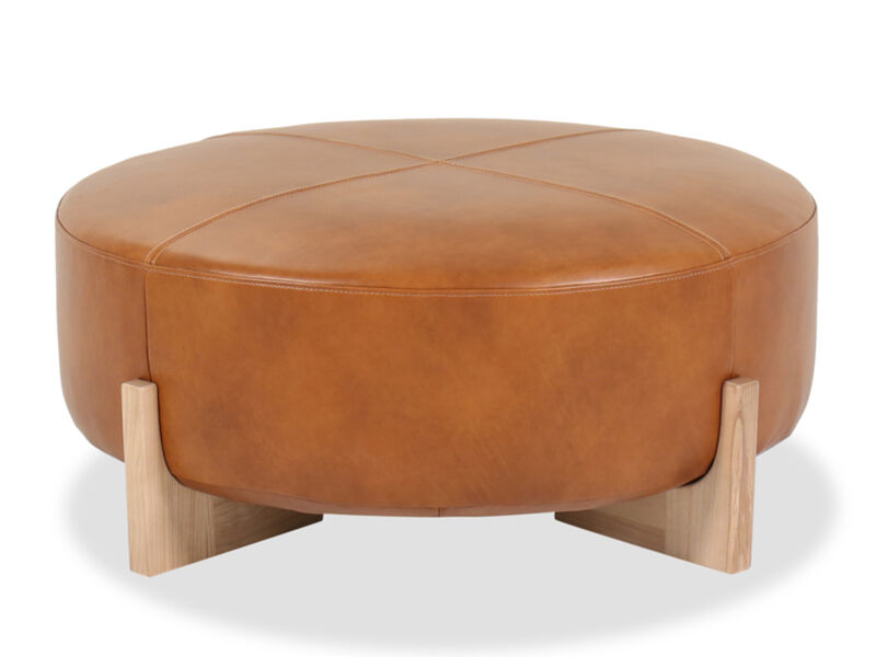 Camel Round Cocktail Ottoman