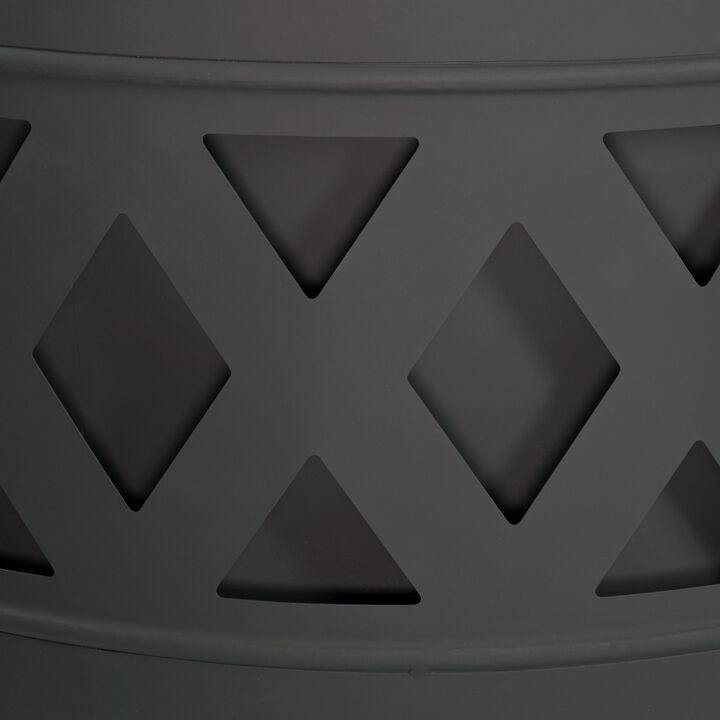 Sunnydaze 30 in Crossweave Smokeless Wood-Burning Fire Pit with Poker