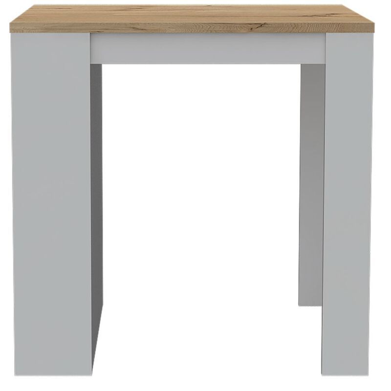 Kitchen Counter Dining Table Toledo, Kitchen, White / Light Oak