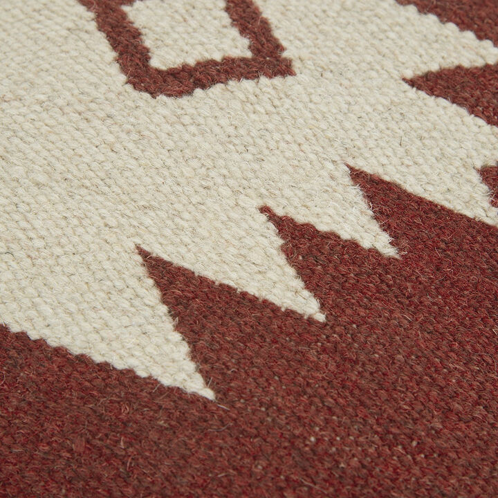 Hivvago Red Beige Tribal Woven Down Filled Throw Pillow