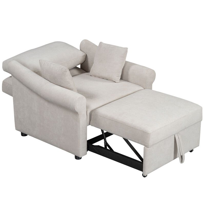 Merax Chenille Convertible Sleeper Sofa Chair