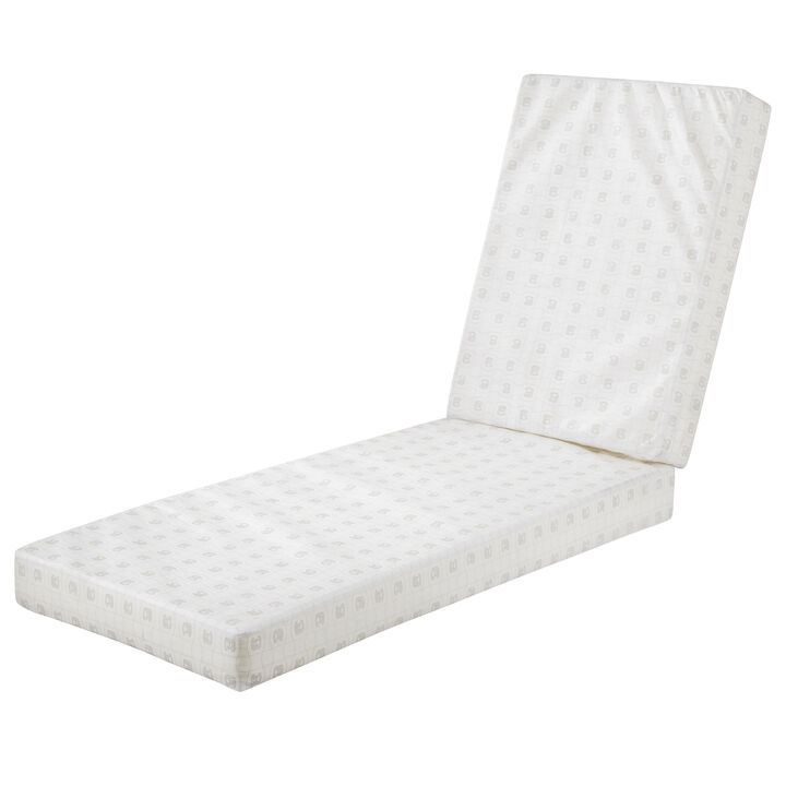 Classic Accessories Montlake FadeSafe Water-Resistant 80 x 26 x 3 Inch Outdoor Quilted Chaise Lounge Cushion, Patio Furniture Cushion, Grey, Chaise Lounge Cushions Outdoor, Lounge Chair Cushion