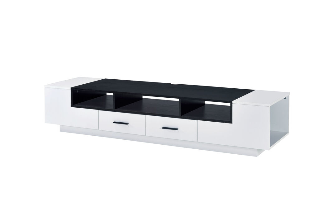 ACME Armour TV Stand, White & Black
