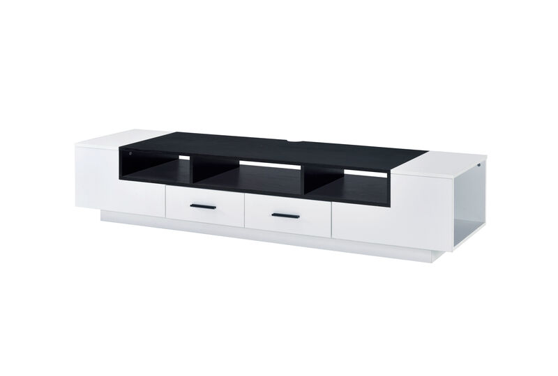 ACME Armour TV Stand, White & Black